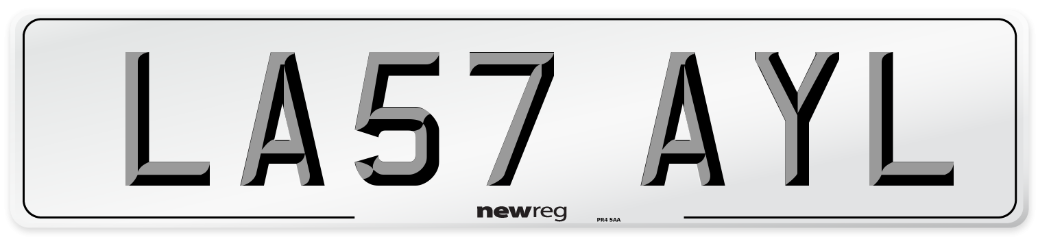 LA57 AYL Number Plate from New Reg